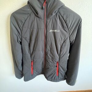 Eddie Bauer Women’s First Ascent Synthetic Hooded Jacket (Grey/Orange)